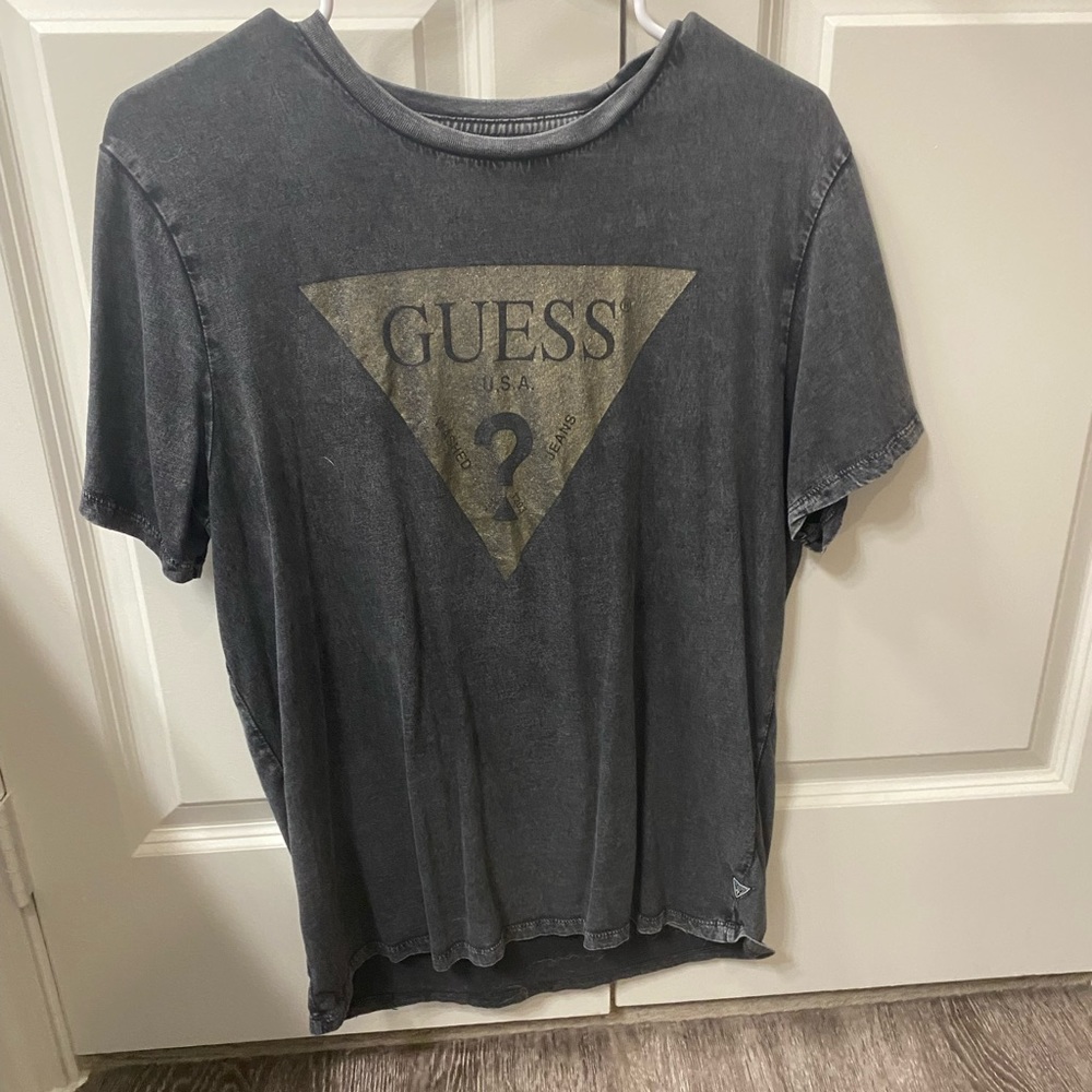 Light Washed Shimmering Guess Logo Tee